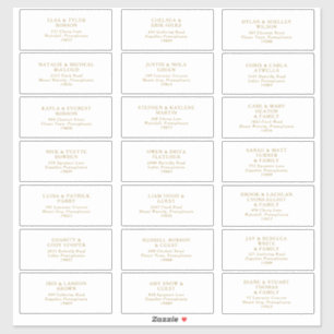 Klassieke, minimalistische Gold Guest-Adresetikett Sticker