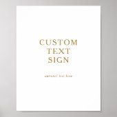 Klassieke minimalistische Gold-Kaarten en cadeaus  Poster (Voorkant)