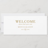 Klassieke minimalistische Gold Seating Chart Heade (Voorkant)