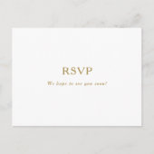 Klassieke minimalistische Gold Song Request RSVP B Briefkaart (Voorkant)