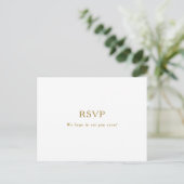 Klassieke minimalistische Gold Song Request RSVP B Briefkaart (Staand voorkant)