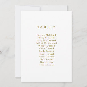 Klassieke minimalistische Gold Table Number-stoelk