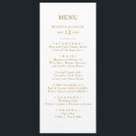 Klassieke minimalistische gouden bruiloft diner me menu<br><div class="desc">Dit klassieke minimalistische gouden huwelijksdiner menu is geweldig voor een eenvoudige en elegante bruiloft. De gouden  typografie geeft het een stijlvol vormelijk tintje. Houd het zoals het is,  of kies om het met kunstwerk of grafiek van uw keus te personaliseren.</div>
