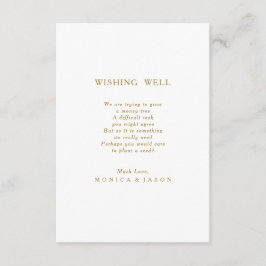 Klassieke Minimalistische Gouden Bruiloft Wishing  Informatiekaartje
