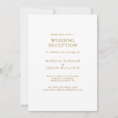 Klassieke minimalistische gouden weddenschappen kaart (Voorkant)