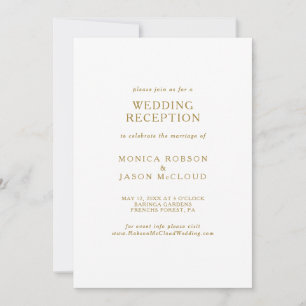 Klassieke minimalistische gouden weddenschappen kaart