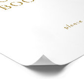 Klassieke, minimalistische goudhandboeking poster (Hoek)