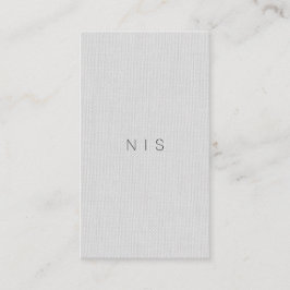 Klassieke minimalistische grijze linnen Beauty - V Visitekaartje