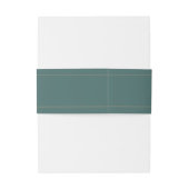 Klassieke minimalistische groene en gouden bruilof uitnodigingen wikkel (Achterkant Voorbeeld)