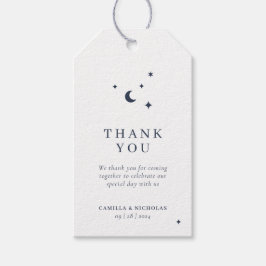 Klassieke minimalistische hemelse bruiloft cadeaulabel