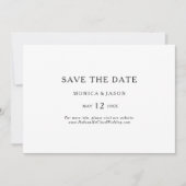 Klassieke minimalistische horizontaal sparen de Da Save The Date (Voorkant)