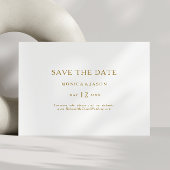 Klassieke, minimalistische, horizontale Gold Save  The Date