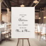 Klassieke minimalistische huwelijksadviezen en -we poster<br><div class="desc">Dit klassieke minimalistische trouwadvies en wensen poster goed voor een rustige bruiloft. Het ontwerp kenmerkt een elegante calligrafiedoopvont om uw gebeurtenis te belichamen.</div>