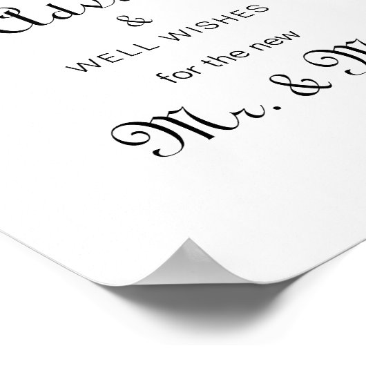 Klassieke minimalistische huwelijksadviezen en -we poster (Hoek)