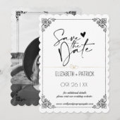 Klassieke minimalistische , jouw foto in liefde kaart (Voorkant / Achterkant)