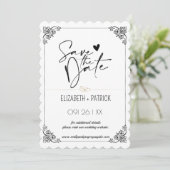 Klassieke minimalistische , jouw foto in liefde kaart (Staand voorkant)