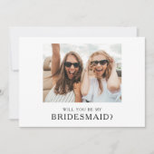Klassieke minimalistische Kaart van het Bridesmaid (Voorkant)