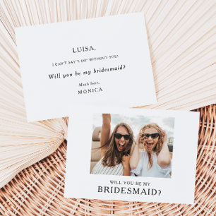 Klassieke minimalistische Kaart van het Bridesmaid