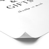 Klassieke minimalistische Kaarten en cadeauborden Poster (Hoek)