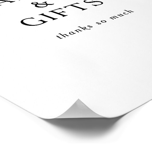 Klassieke minimalistische Kaarten en cadeauborden Poster (Hoek)