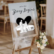 Klassieke Minimalistische Line Art Wedding Welkom