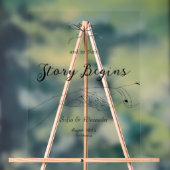 Klassieke Minimalistische Line Art Wedding Welkom Acryl Bord (Neutraal)