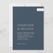 Klassieke minimalistische marine blauw monogram br kaart (Voorkant)