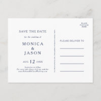 Klassieke, minimalistische marine Blue Silver Save