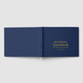 Klassieke minimalistische marineblauw | Gold Guest Gastenboek (Volledig)