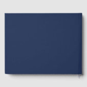 Klassieke minimalistische marineblauw | Gold Guest Gastenboek (Achterkant)