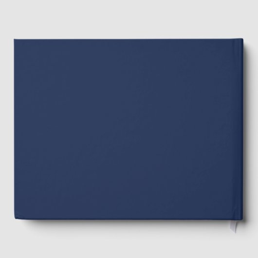 Klassieke minimalistische marineblauw | Gold Guest Gastenboek (Achterkant)