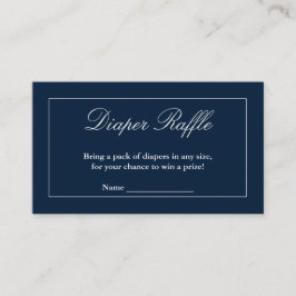 Klassieke minimalistische marineblauw-luieraffle informatiekaartje