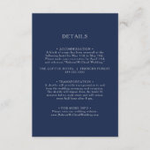 Klassieke minimalistische marineblauw | Silver Det Informatiekaartje (Voorkant)