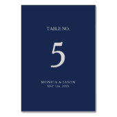 Klassieke minimalistische marineblauw | Silver Tab Kaart (Achterkant)