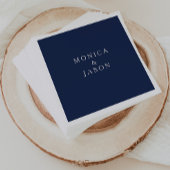 Klassieke minimalistische marineblauw | Zilverwedd Servet