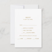 Klassieke minimalistische menu met keuze RSVP-kaar (Voorkant)