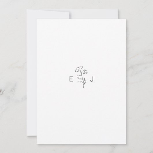 Klassieke minimalistische moderne Katrina uitnodig Kaart (Achterkant)