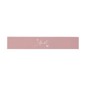 Klassieke minimalistische monogram Blush Pink Wedd Uitnodigingen Wikkel (Vlak)