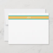 Klassieke minimalistische monogrammen Eenvoudig ge Notitiekaartje (Voorkant)