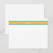 Klassieke minimalistische monogrammen Eenvoudig ge Notitiekaartje (Voorkant / Achterkant)