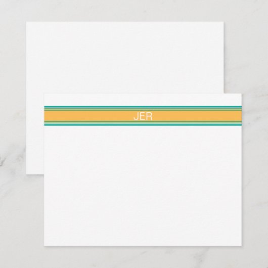 Klassieke minimalistische monogrammen Eenvoudig ge Notitiekaartje (Voorkant / Achterkant)