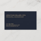 Klassieke minimalistische Navy Blue Gold Seal Logo Visitekaartje (Voorkant)