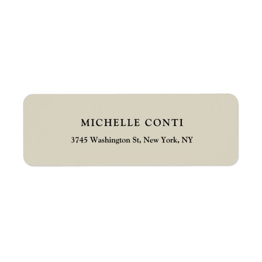 Klassieke minimalistische plaat in eenvoudige vorm etiket (Voorkant)