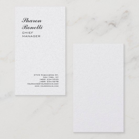 Klassieke minimalistische Professional Premium Pea Visitekaartje (Voorkant / Achterkant)