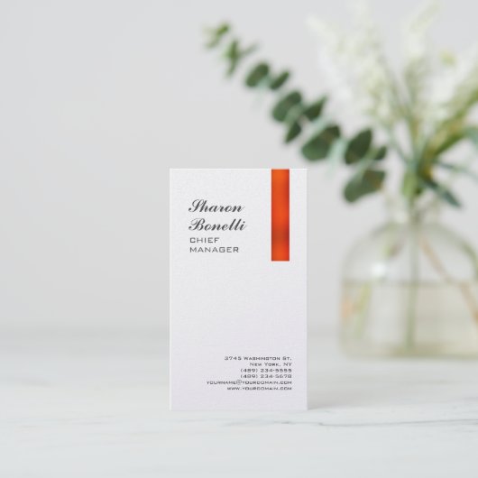 Klassieke minimalistische Professional Premium Pea Visitekaartje (Staand voorkant)