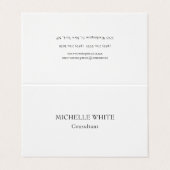 Klassieke minimalistische professional visitekaartje (Buitenkant ongevouwen)