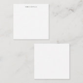 Klassieke minimalistische professionele platte naa notitiekaartje (Voorkant / Achterkant)