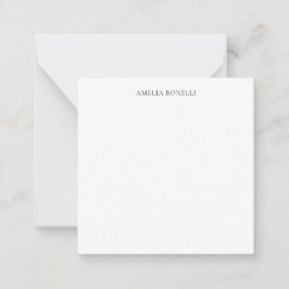 Klassieke minimalistische professionele platte naa notitiekaartje