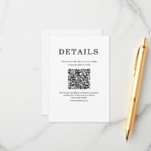 Klassieke Minimalistische Qr eenvoudige Wit & zwar