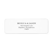 Klassieke minimalistische Return Address Label (Voorkant)